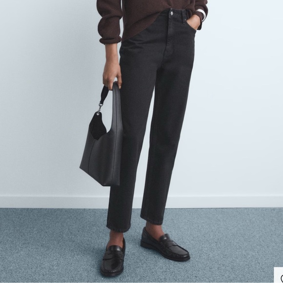 Mango High Rise Mom Jeans, Grey - Size 2 - Picture 8 of 8